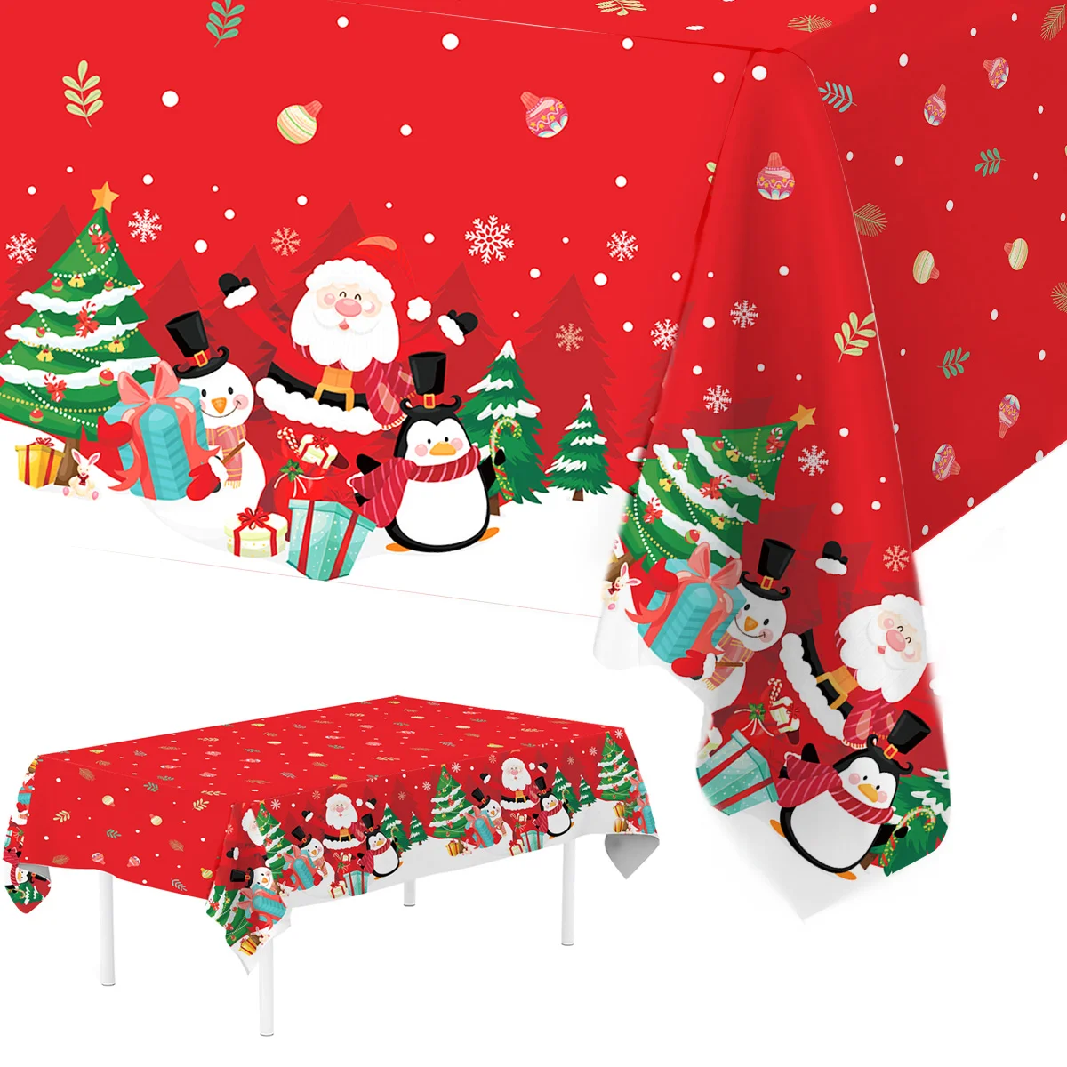 Christmas Tablecloth Merry Christmas Decoration for Home 2025 Pendant Xmas Table Cover Ornament Navidad Natal New Year Gift 2026 - Image 4