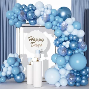 Blue Balloon Garland Arch Kit Wedding Birthday Ballon 1st One Year Birthday Party Decoration Kids Baby Shower Boy Latex Baloon
